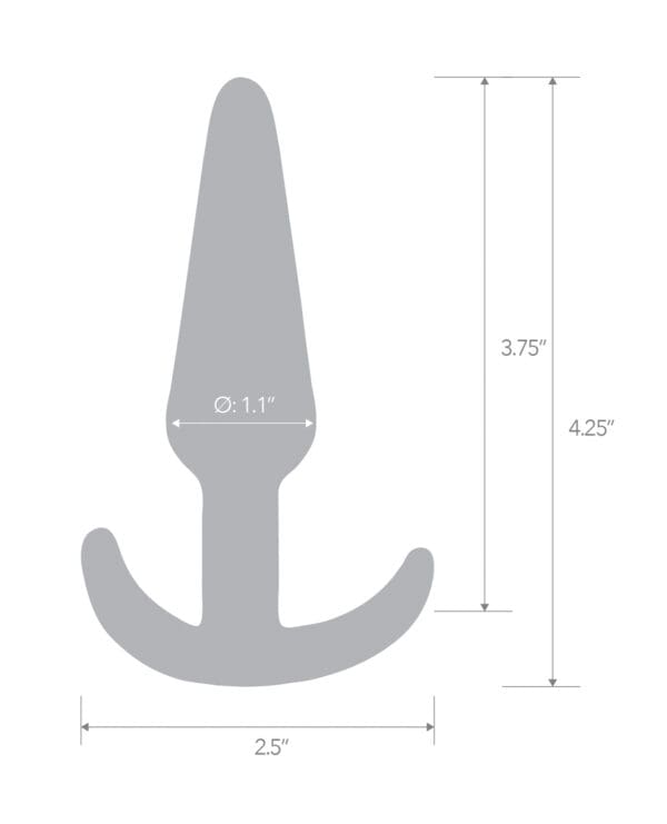 Blue Line C & B 4.25" Slim Tapered Butt Plug - Jelly Blue - Image 4