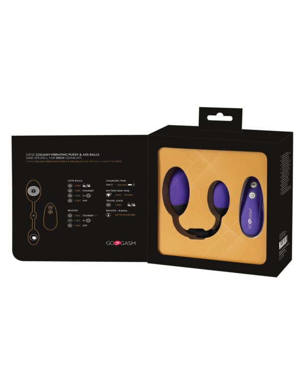 GoGasm Vibrating Pussy & Ass Balls - Purple - Image 5