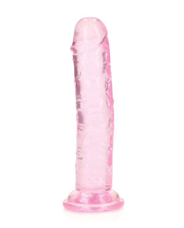 Shots RealRock Crystal Clear 6" Straight Dildo w/Suction Cup - Pink - Image 2