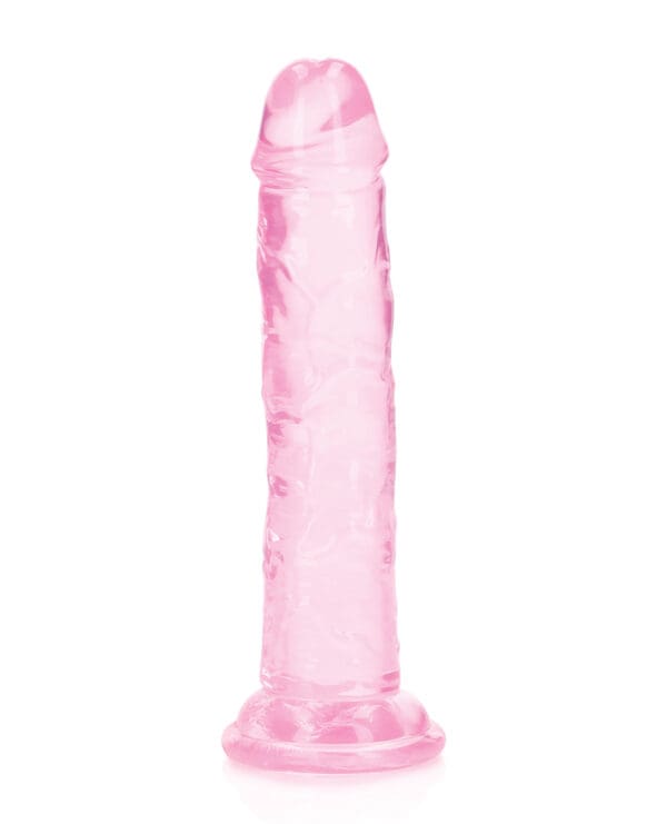 Shots RealRock Crystal Clear 6" Straight Dildo w/Suction Cup - Pink - Image 3