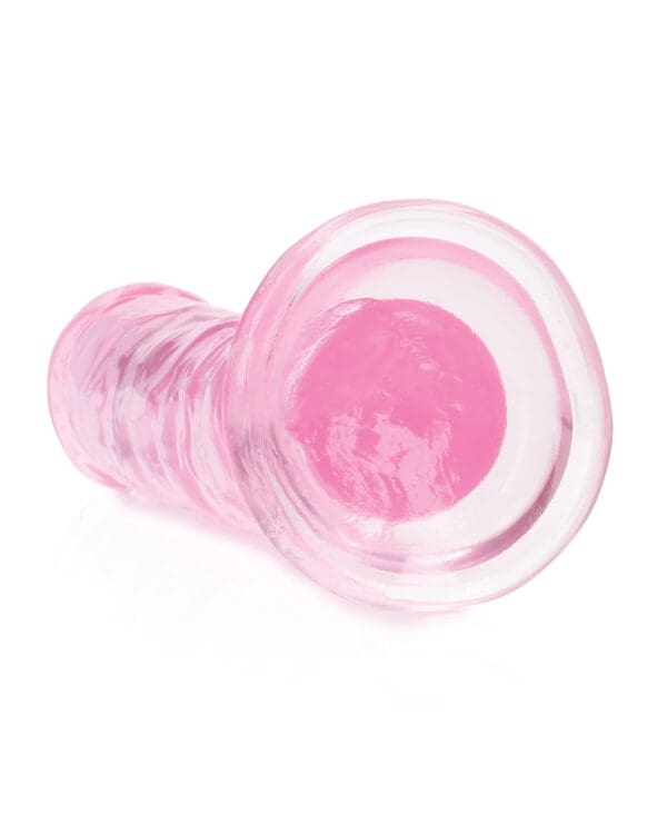 Shots RealRock Crystal Clear 6" Straight Dildo w/Suction Cup - Pink - Image 5