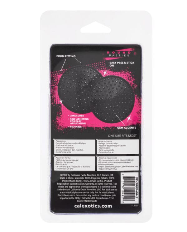Radiance Round Pasties Black O/S - Image 2