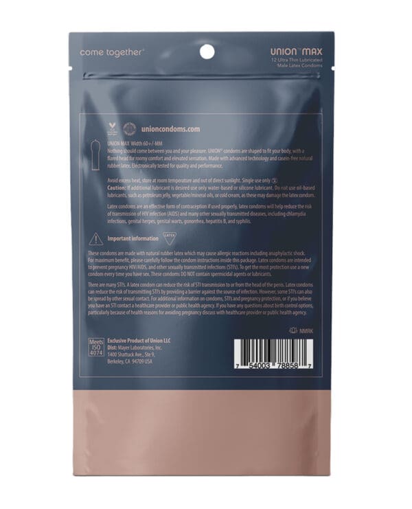 Union Max Condom - Pack of 12 - Image 2