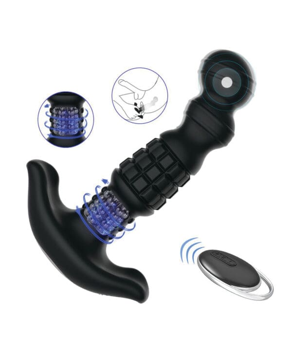 Pineapple Man Vibrating Prostate Massager - Black - Image 2
