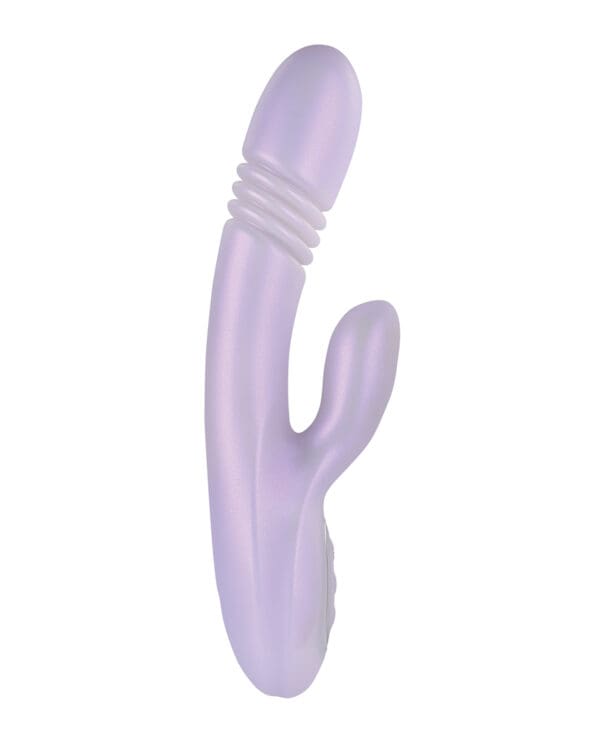 Playboy Pleasure Bumping Bunny Rabbit Vibrator - Opal - Image 4