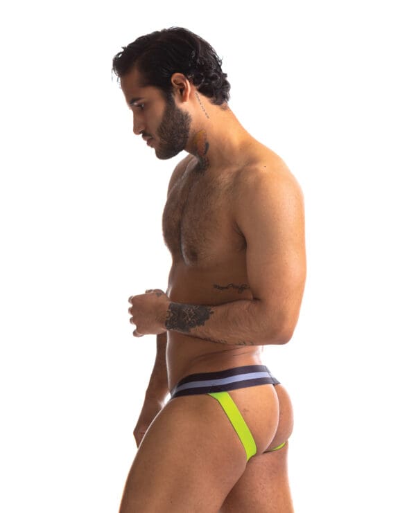 Sport Fucker Jersey Jock - L Black/Green - Image 3