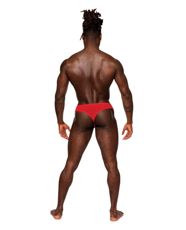 Sassy Lace Open Ring Thong Red L/XL - Image 2