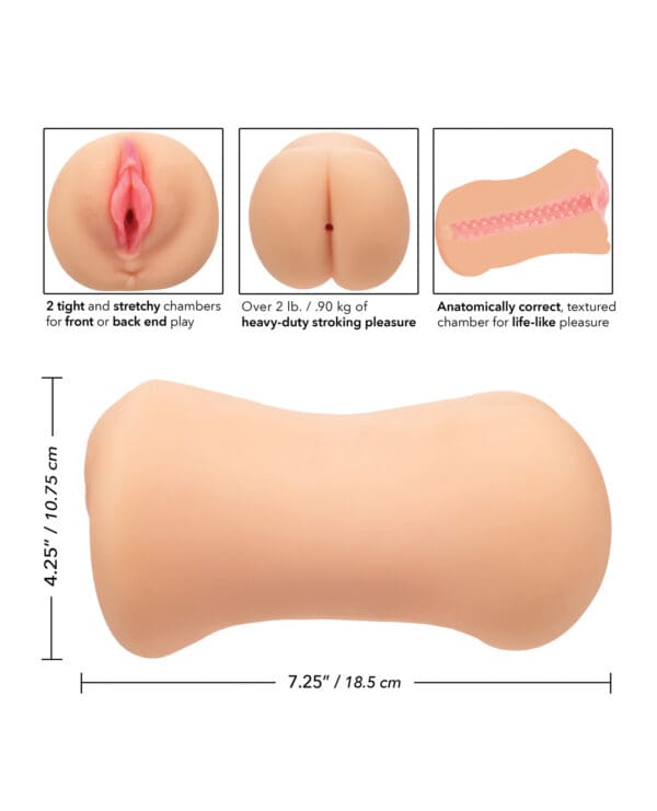 Stroke It Dual Entry Pussy & Ass - Ivory - Image 5