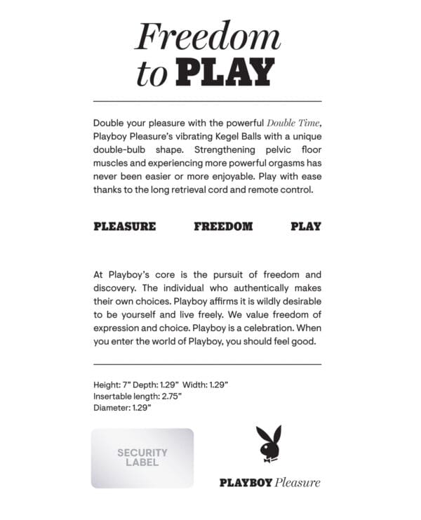 Playboy Pleasure Double Time Kegel Balls - Acai - Image 2