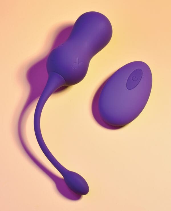 Playboy Pleasure Double Time Kegel Balls - Acai - Image 4