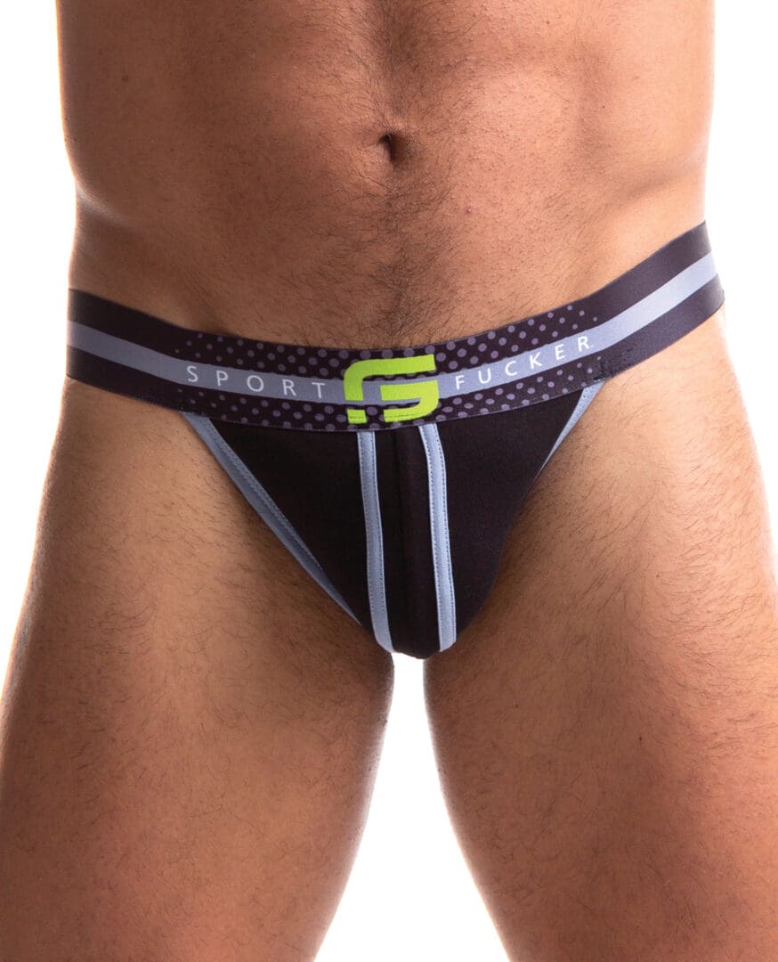 Sport Fucker Jersey Jock - XL Black/Green