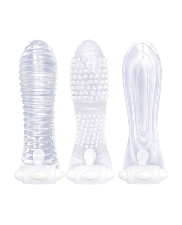The 9's Vibrating Sextenders Sleeves - Pack of 3 - Image 2