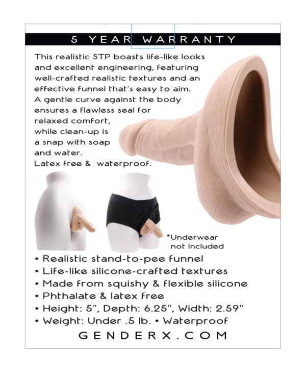 Gender X Silicone Stand To Pee - Light - Image 2