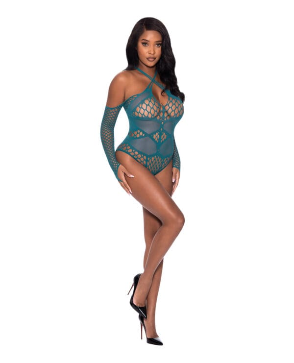 Seamless Long Sleeve Teddy Turquoise O/S - Image 2