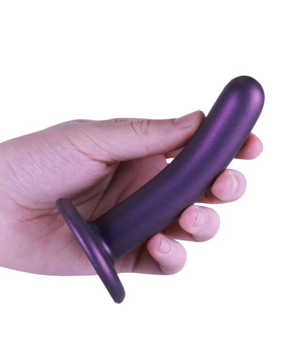 Shots Ouch 5" Smooth G-Spot Dildo - Metallic Purple - Image 5