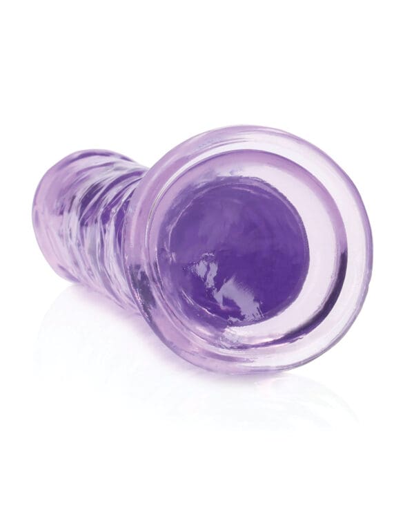 Shots RealRock Crystal Clear 7" Straight Dildo w/Suction Cup - Purple - Image 5