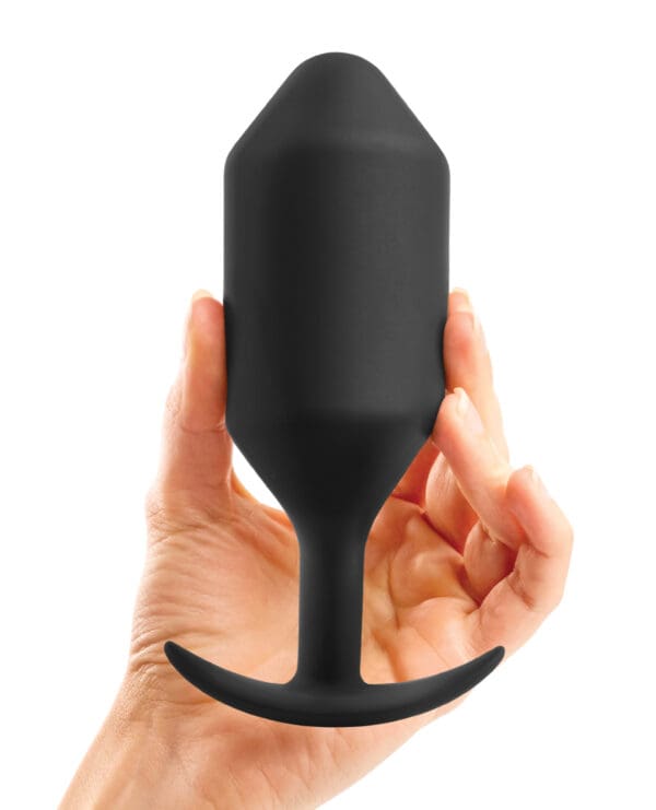 b-Vibe Weighted Snug Plug 7 - 600 g Black - Image 4