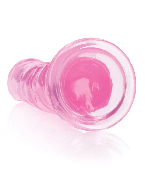 Shots RealRock Realistic Crystal Clear 10" Straight Dildo - Pink - Image 4