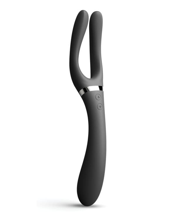 Dorcel Infinite Joy Bendable Forked Vibrator - Black - Image 2