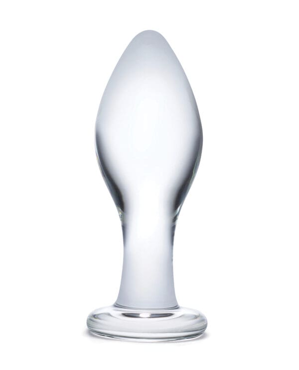 Glas 4" Classic Butt Plug - Clear - Image 2