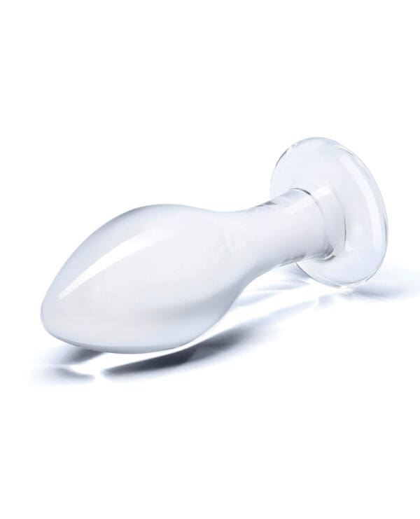 Glas 4" Classic Butt Plug - Clear - Image 3