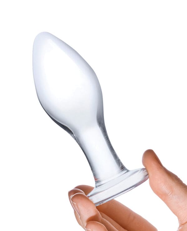 Glas 4" Classic Butt Plug - Clear - Image 4