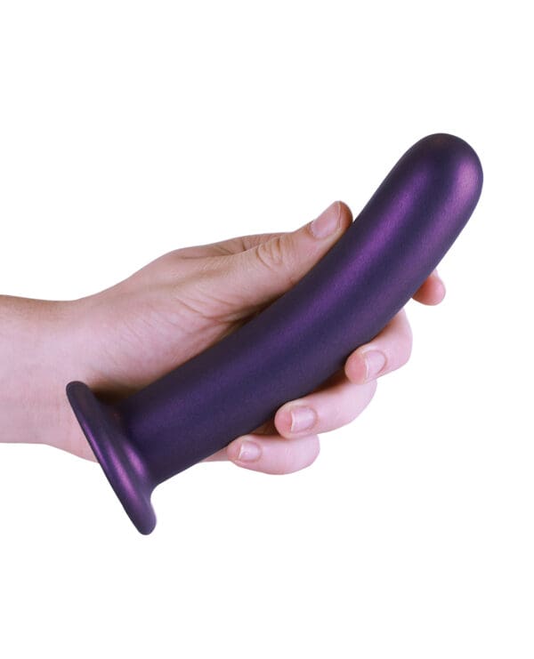 Shots Ouch 7" Smooth G-Spot Dildo - Metallic Purple - Image 5