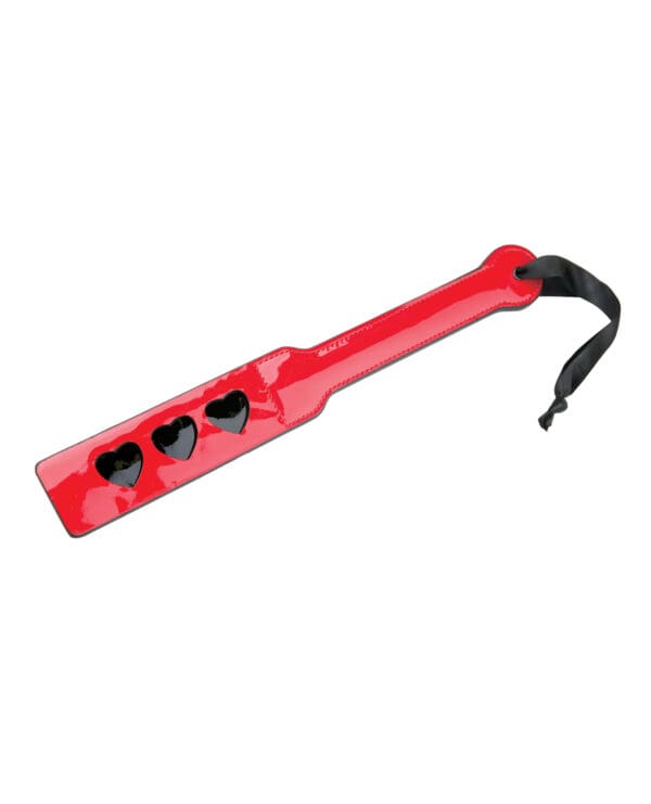 WhipSmart Heartbreaker Spanking Paddle - Red/Black - Image 2