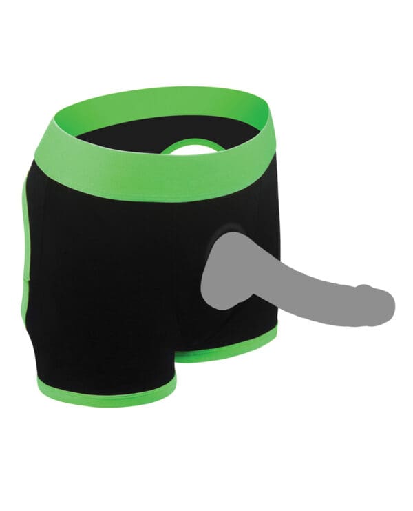 Get Lucky Strap On Boxers - XS-S Black/Green - Image 4