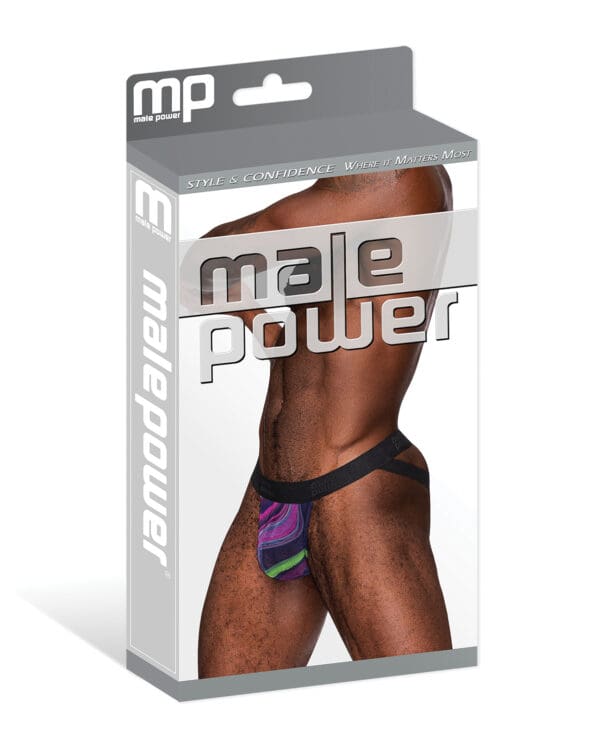 Galactic Sheer Poly Spandex Strappy Ring Jock Multi Color S/M - Image 3