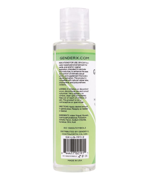 Gender X Flavored Lube - 4 oz Spa Day - Image 2