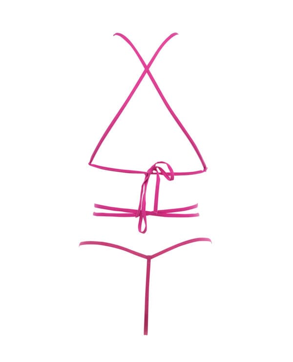 Allure Nicola Open Cup Mesh Teddy Hot Pink L/XL - Image 5