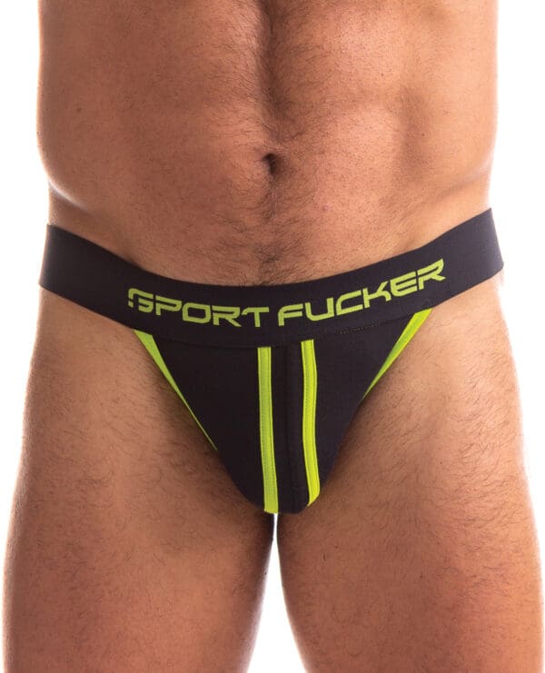Sport Fucker Jersey Jock - XXL Black/Black
