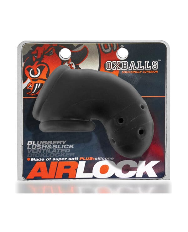 Oxballs Airlock Air-Lite Vented Chastity - Black Ice - Image 5