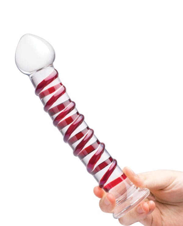 Glas 10" Mr. Swirly Dildo - Red - Image 4
