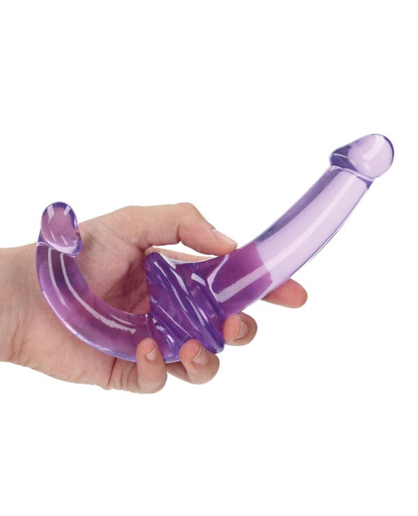 Shots RealRock Crystal Clear 6" Strapless Strap-On - Purple - Image 5