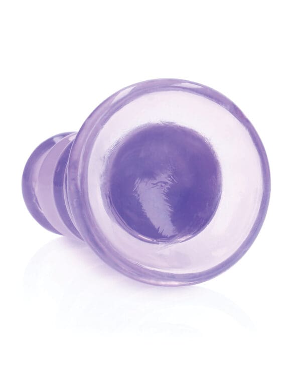 Shots RealRock Crystal Clear 5.5" Curvy Dildo/Butt Plug - Purple - Image 3