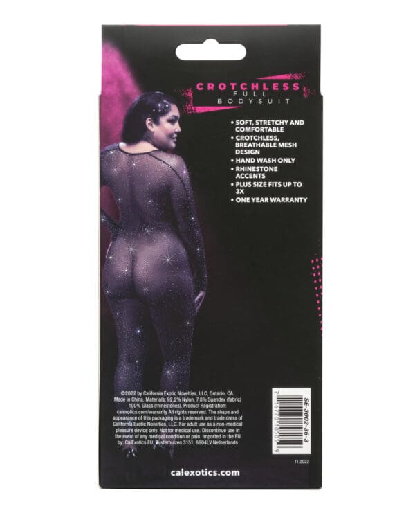 Radiance Crotchless Full Body Suit Black QN - Image 2
