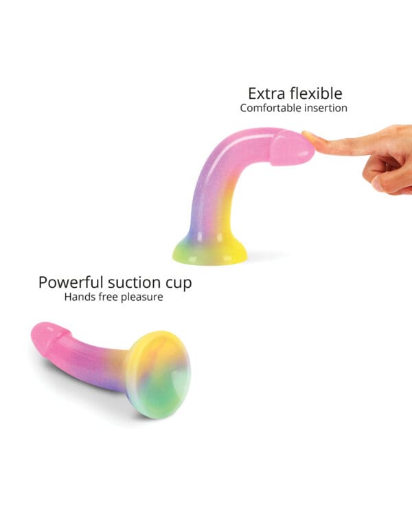 Love to Love Silicone Dildolls Stargazer - Gradient Rainbow w/Glitter - Image 4