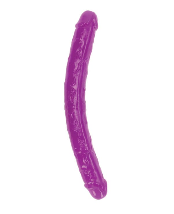 Shots RealRock 15" Double Dong Glow in the Dark - Neon Purple - Image 2