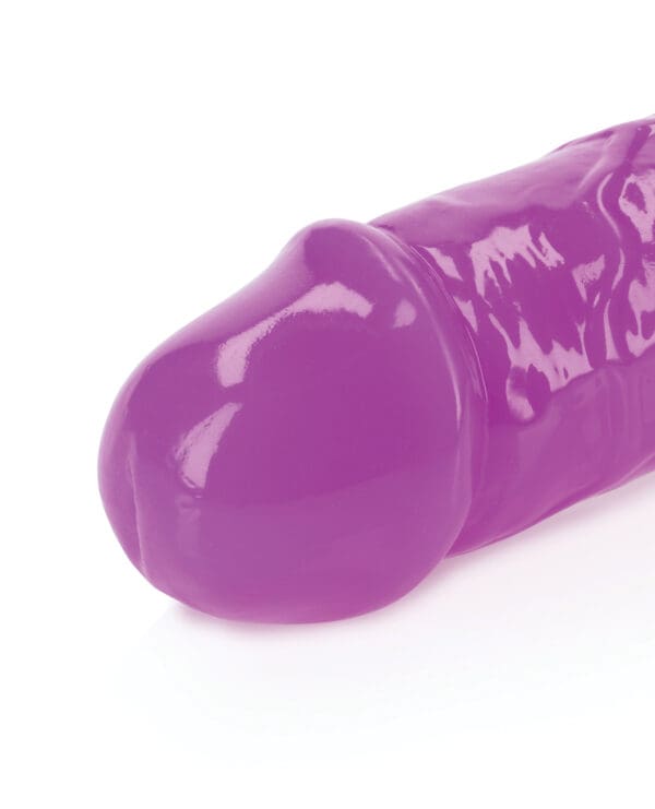 Shots RealRock 15" Double Dong Glow in the Dark - Neon Purple - Image 4