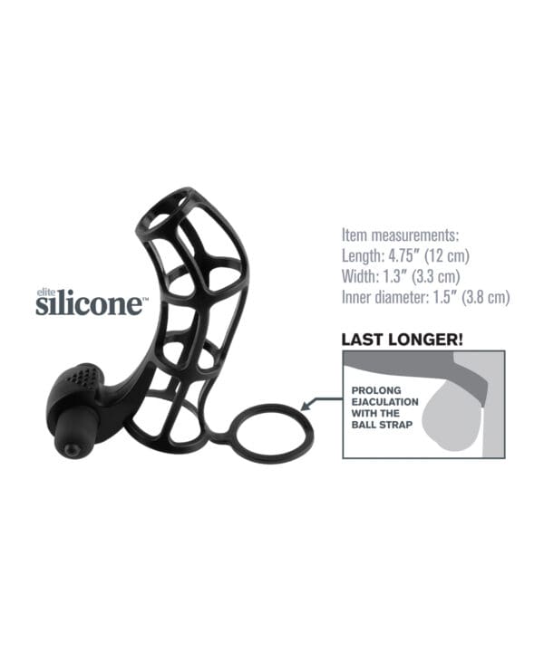 Fantasy X-tensions Deluxe Silicone Power Cage - Black - Image 4