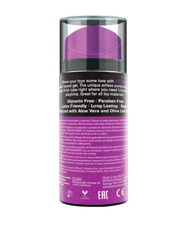 Wicked Sensual Care Toy Love Water Based Gel - 3.3 oz - Image 2