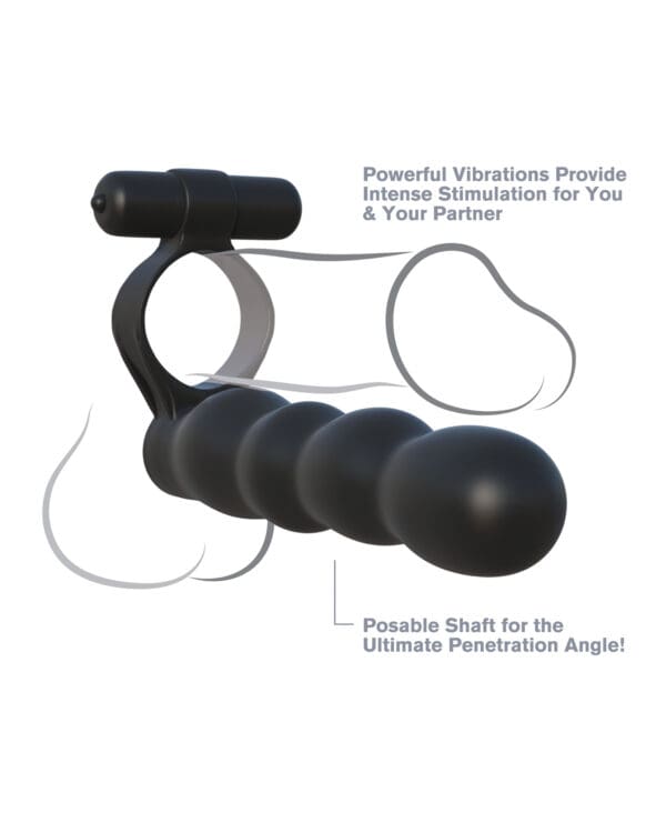 Fantasy C-Ringz Posable Partner Double Penetrator - Black - Image 5