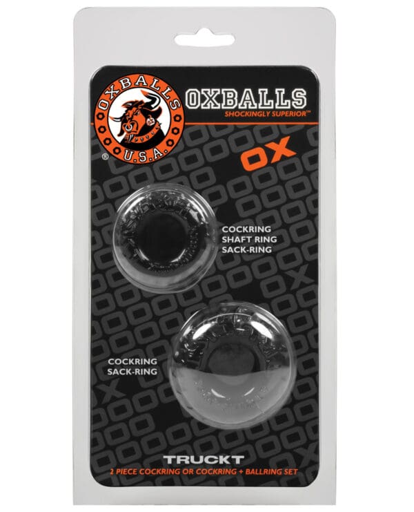 Oxballs TruckT Cock & Ball Ring - Black Pack of 2 - Image 2