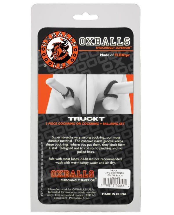 Oxballs TruckT Cock & Ball Ring - Black Pack of 2 - Image 3