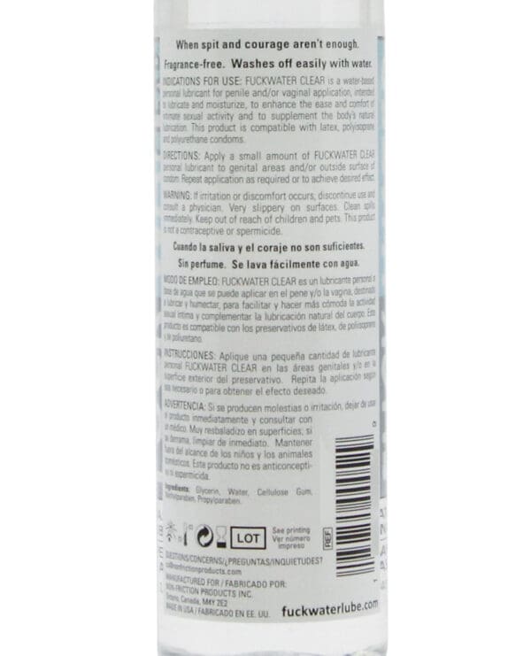 Fuck Water Clear H2O - 2 oz Bottle - Image 2