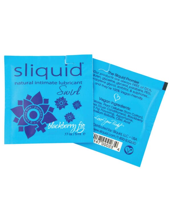 Sliquid Naturals Swirl Lubricant Pillow - .17 oz Fig - Image 2