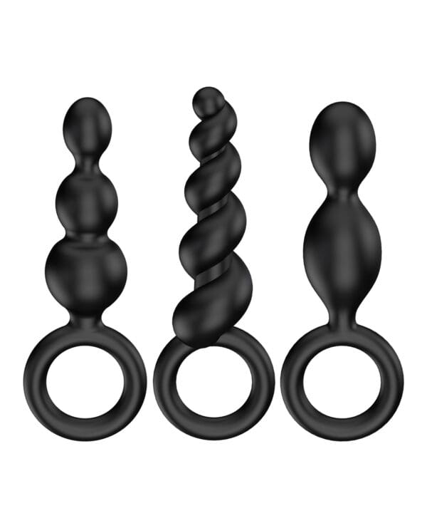 Satisfyer Booty Call Plugs - Set of 3 Black - Image 2