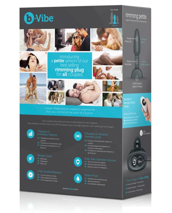 b-Vibe Petite Rimming Plug - Black - Image 2